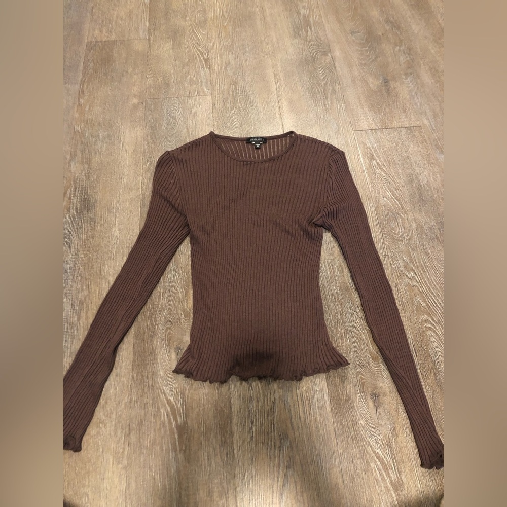 Dynamite Sheer Blouse 🤎